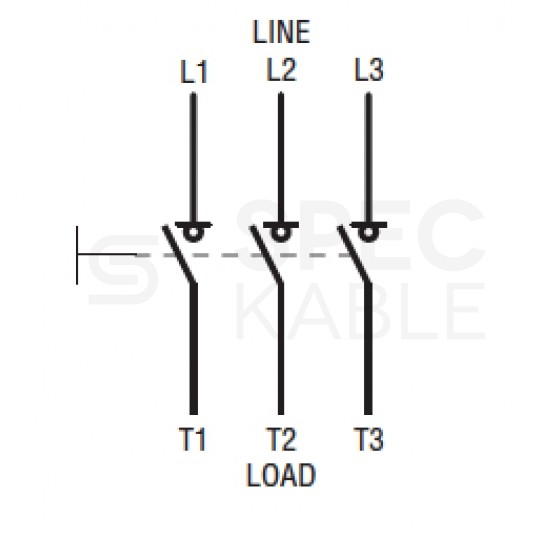 Rozłącznik izolacyjny z pokrętłem 80A 45kW 3-biegunowy 3P (690V AC) GA080A LOVATO