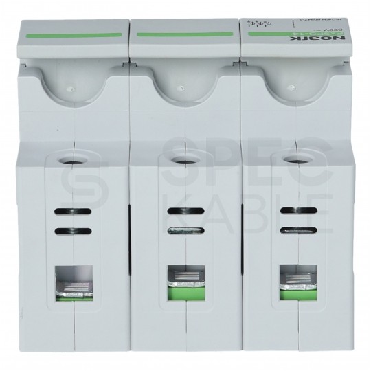 Rozłącznik Podstawa bezpiecznikowa 63A 3-biegunowa 3P (500V AC) 2-modułowa na wkładki 14x51mm NOARK