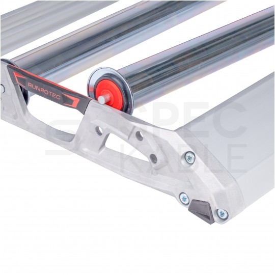 Rozwijak bębnowy do kabli i przewodów, stojak na bęben 215kg o zmiennej średnicy bębna do 1000mm PRO670 RUNPOTEC