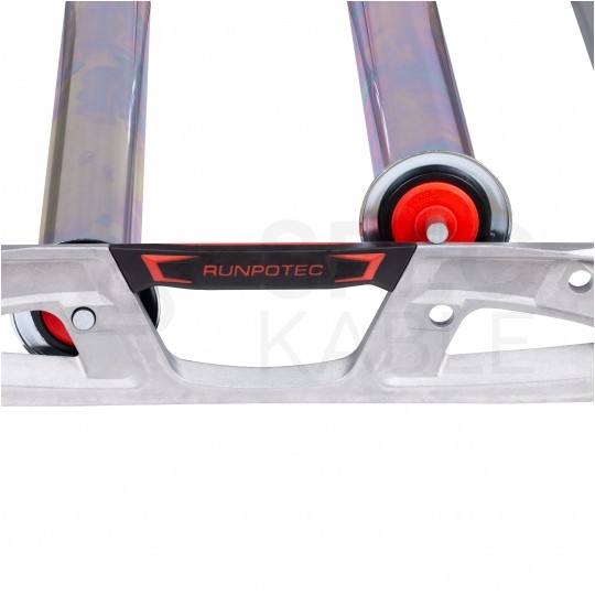 Rozwijak bębnowy do kabli i przewodów, stojak na bęben 215kg o zmiennej średnicy bębna do 1000mm PRO670 RUNPOTEC