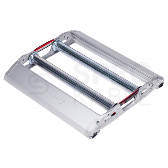 Rozwijak bębnowy do kabli i przewodów, stojak na bęben 215kg o zmiennej średnicy bębna do 1000mm PRO670 RUNPOTEC