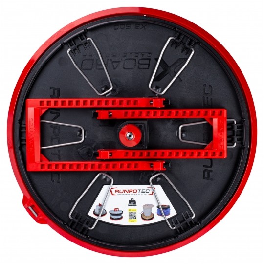 Rozwijak bębnowy do kabli i przewodów, stojak na bęben 800kg o zmiennej średnicy bębna 15-45mm XB500 RUNPOTEC