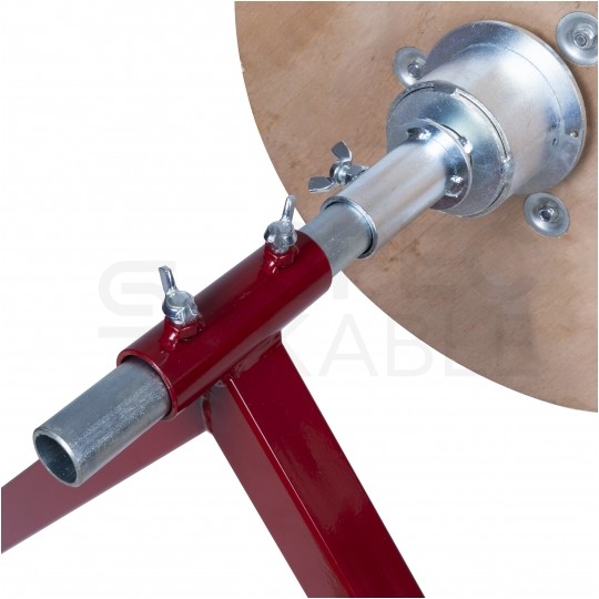 Rozwijak bębnowy stalowy do kabli i przewodów, stojak na bęben 350kg fi: 100cm