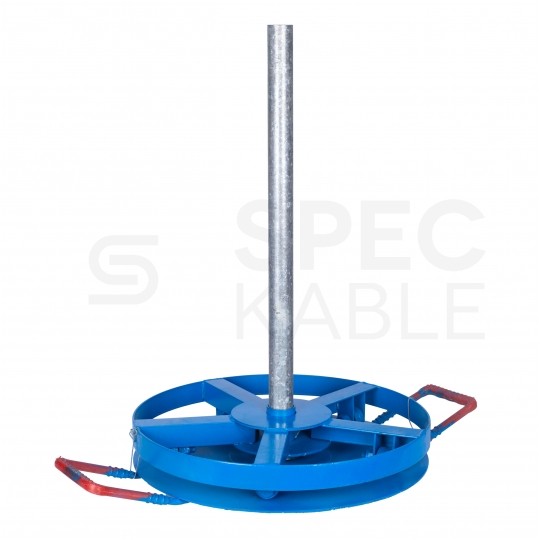 Rozwijak bębnowy stalowy do kabli i przewodów, stojak na bęben 400kg fi: 50cm TELCOLINE