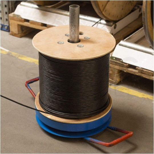 Rozwijak bębnowy stalowy do kabli i przewodów, stojak na bęben 400kg fi: 50cm TELCOLINE