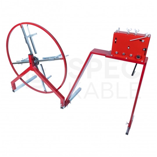 Rozwijak, odwijak stalowy ocynkowany do bednarki i drutu odgromowego z podstawą i prościarką fi: 80cm