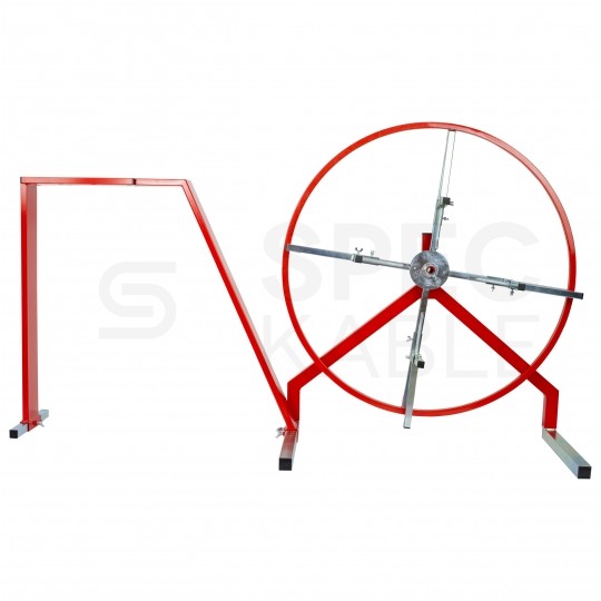 Rozwijak, odwijak stalowy ocynkowany do bednarki i drutu odgromowego z podstawą pod prościarkę fi: 80cm