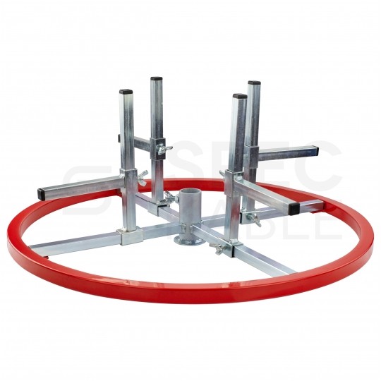 Rozwijak uniwersalny stalowy do kabli i przewodów pionowy podwójny fi: 55cm