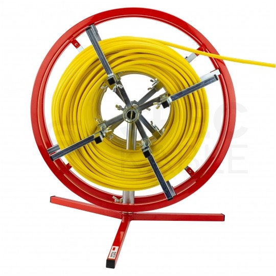 Rozwijak uniwersalny stalowy do kabli i przewodów pionowy podwójny fi: 55cm