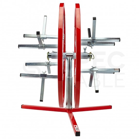 Rozwijak uniwersalny stalowy do kabli i przewodów pionowy podwójny fi: 55cm