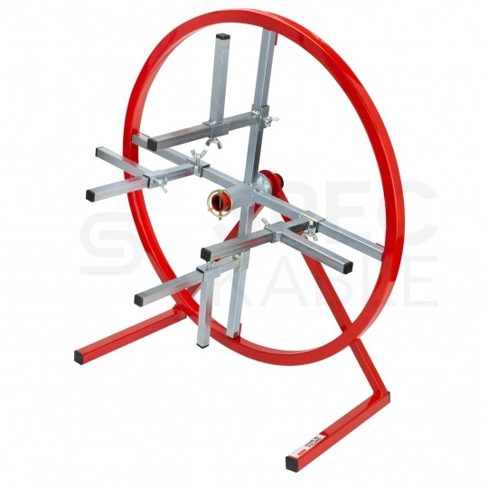 Rozwijak uniwersalny stalowy do kabli i przewodów pionowy pojedynczy fi: 55cm