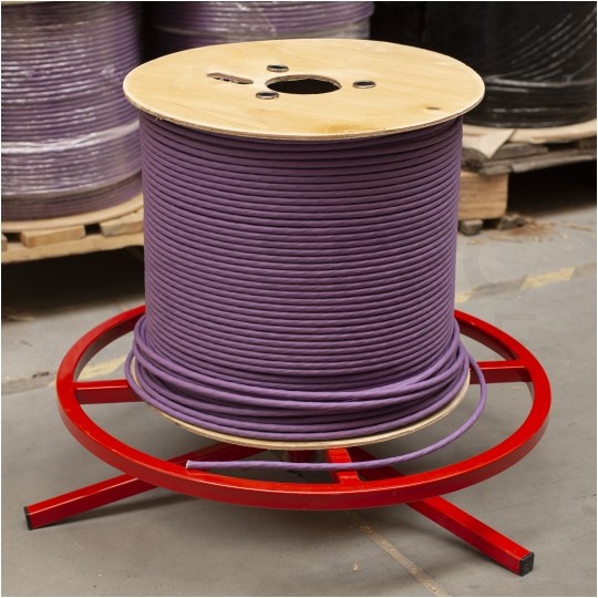 Rozwijak uniwersalny stalowy do kabli i przewodów poziomy "kołowrotek" fi: 55cm