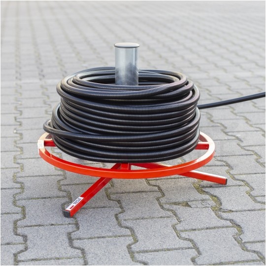 Rozwijak uniwersalny stalowy do kabli i przewodów poziomy "kołowrotek" fi: 55cm