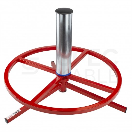 Rozwijak uniwersalny stalowy do kabli i przewodów poziomy "kołowrotek" fi: 55cm