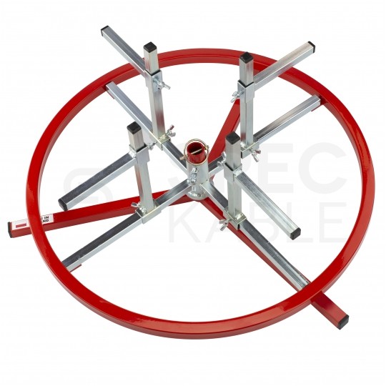 Rozwijak uniwersalny stalowy do kabli i przewodów poziomy pojedynczy fi: 55cm