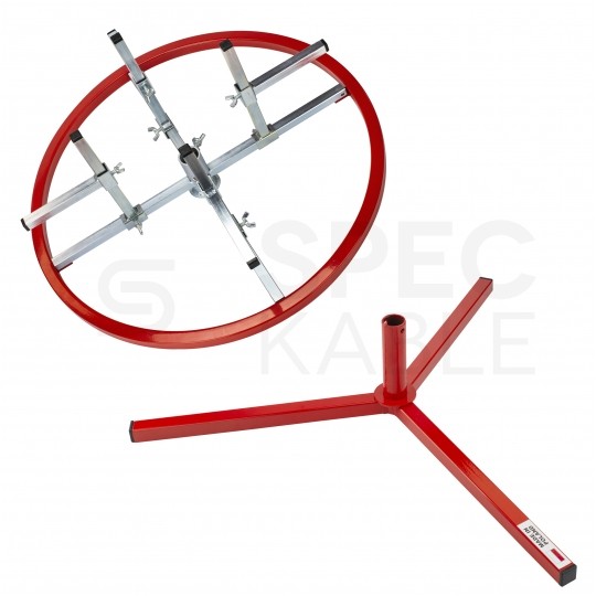 Rozwijak uniwersalny stalowy do kabli i przewodów poziomy pojedynczy fi: 55cm