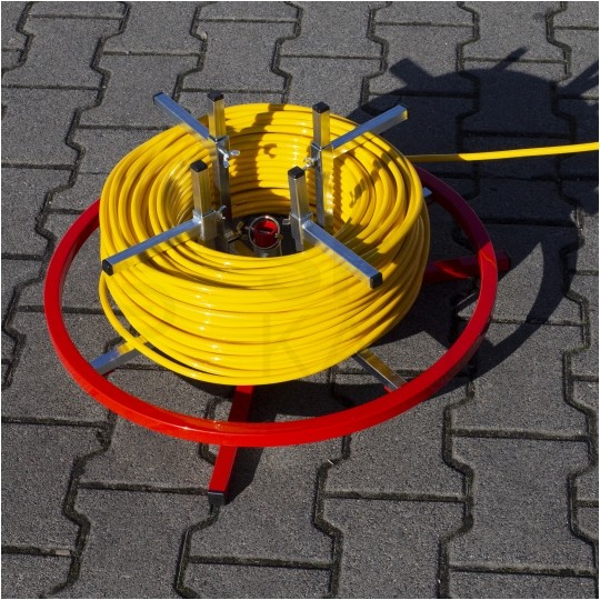 Rozwijak uniwersalny stalowy do kabli i przewodów poziomy pojedynczy fi: 55cm