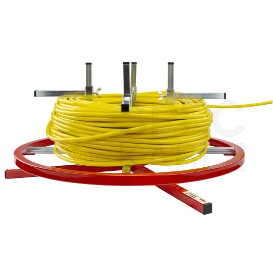 Rozwijak uniwersalny stalowy do kabli i przewodów poziomy pojedynczy fi: 55cm