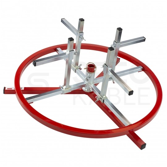 Rozwijak uniwersalny stalowy do kabli i przewodów poziomy pojedynczy fi: 55cm