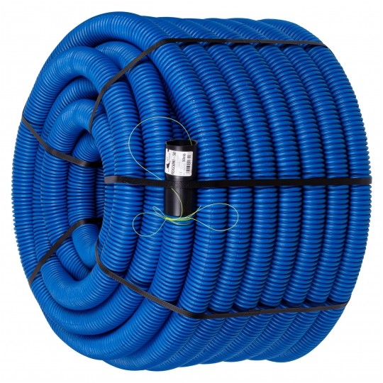 Rura karbowana AROT 110mm dwuwarstwowa osłonowa do ziemi peszel z pilotem 450N HDPE niebieska 25m RDG ELMARK