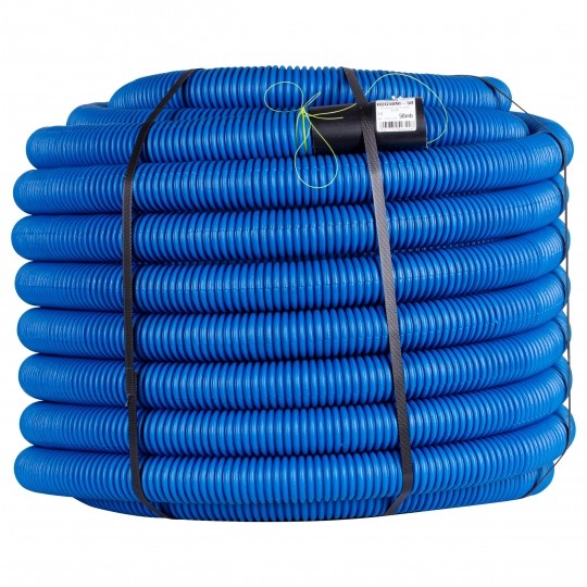 Rura karbowana AROT 110mm dwuwarstwowa osłonowa do ziemi peszel z pilotem 450N HDPE niebieska 25m RDG ELMARK