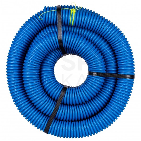 Rura karbowana AROT 40mm dwuwarstwowa osłonowa do ziemi peszel z pilotem 450N HDPE niebieska 10m RDG ELMARK