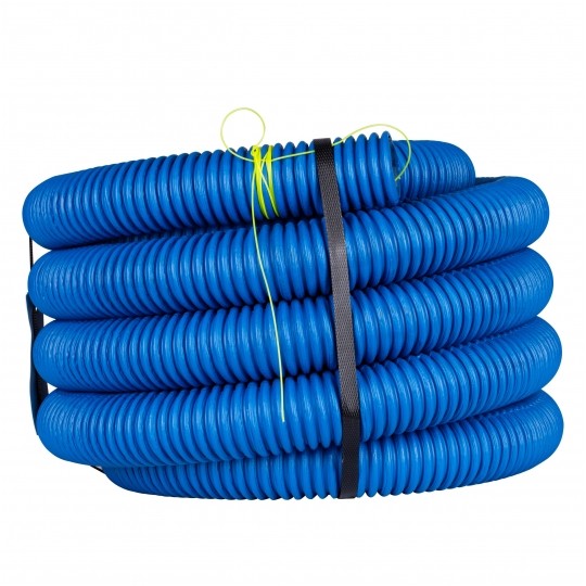 Rura karbowana AROT 50mm dwuwarstwowa osłonowa do ziemi peszel z pilotem 450N HDPE niebieska 10m RDG ELMARK