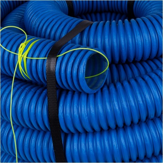 Rura karbowana AROT 75mm dwuwarstwowa osłonowa do ziemi peszel z pilotem 450N HDPE niebieska 10m RDG ELMARK