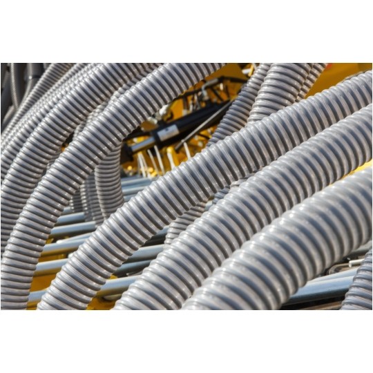 Rura karbowana elektroinstalacyjna GUS (RSF) 12mm wzmocniona spiralą giętka samogasnąca peszel elastyczny 320N PVC UV szara 30m TUBIFOR