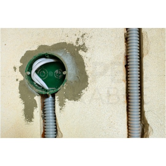 Rura karbowana elektroinstalacyjna GUS (RSF) 38/32mm wzmocniona spiralą giętka samogasnąca peszel elastyczny 320N PVC UV czarna 30m