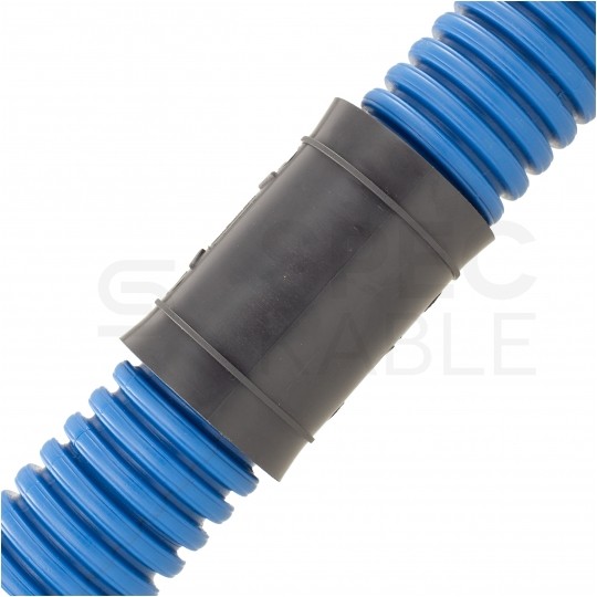 Rura karbowana elektroinstalacyjna RODK DVR 40/32mm dwuwarstwowa do ziemi peszel z pilotem AROT 450N HDPE niebieska 50m