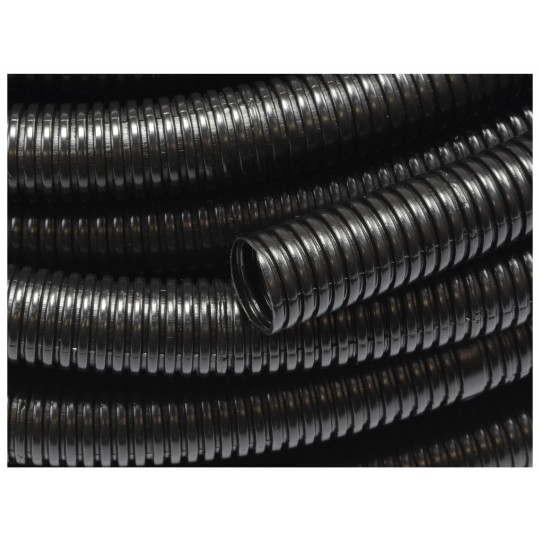 Rura karbowana motoryzacyjna rozcięta RKLGF/PE 43/36mm giętka peszel samochodowy PE UV czarna 50m