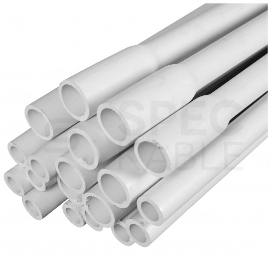 Rura odgromowa sztywna RCOM 20mm gładka kielichowa (ścianka 4mm) 1250N biała 2m ELMARK