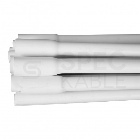 Rura odgromowa sztywna RCOM 20mm gładka kielichowa (ścianka 4mm) 1250N biała 2m ELMARK OP=40m