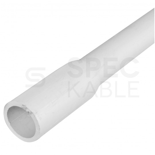 Rura odgromowa sztywna RCOM 20mm gładka kielichowa (ścianka 4mm) 1250N biała 2m ELMARK OP=40m