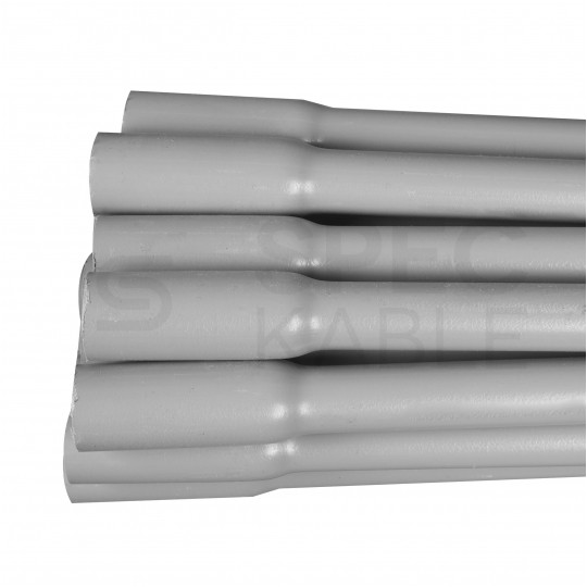 Rura odgromowa sztywna RCOM 20mm gładka kielichowa (ścianka 4mm) 1250N szara 2m ELMARK