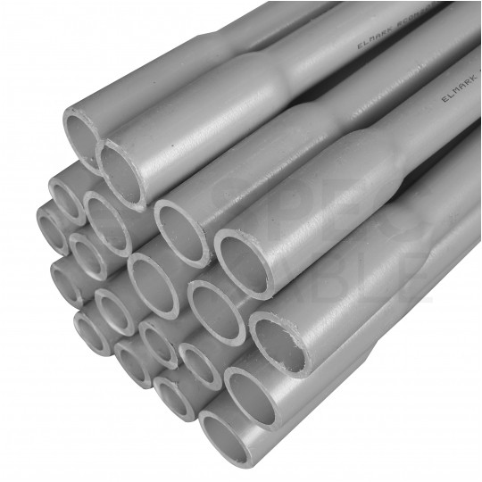 Rura odgromowa sztywna RCOM 20mm gładka kielichowa (ścianka 4mm) 1250N szara 2m ELMARK