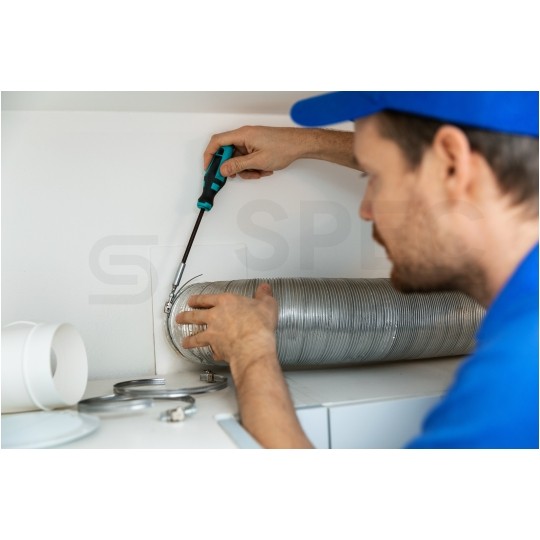 Rura wentylacyjna aluminiowa, spiralana fi:160mm długość ok. 3m airRoxy 03-015