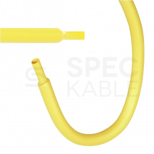 Rurka termokurczliwa cienkościenna z klejem RCKH1 12/3mm żółta 1m