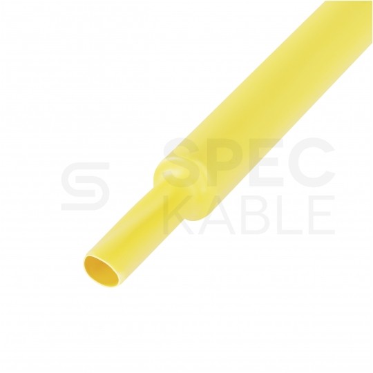 Rurka termokurczliwa cienkościenna z klejem RCKH1 4/1mm żółta 1m
