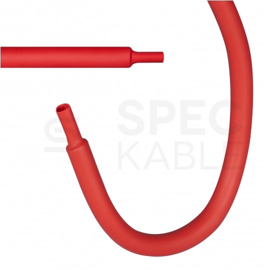 Rurka termokurczliwa RTS 12,7/6,4mm czerwona 1m
