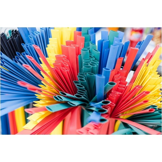 Rurka termokurczliwa RTS 12,7/6,4mm żółto-zielona 1m