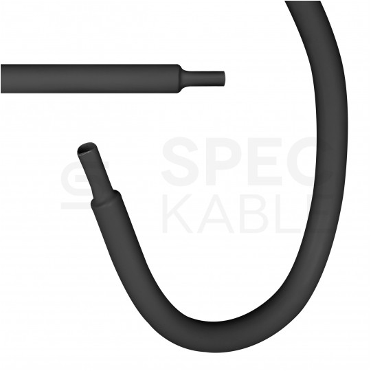 Rurka termokurczliwa RTS 2,4/1,2mm czarna 1m
