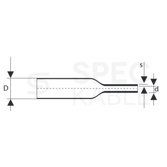 Rurka termokurczliwa RTS 4/1mm czarna 1m