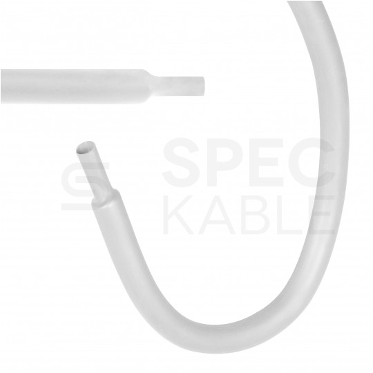 Rurka termokurczliwa RTS 6,4/3,2mm biała 1m