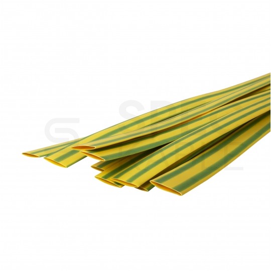 Rurka termokurczliwa RTS 6,4/3,2mm żółto-zielona 1m