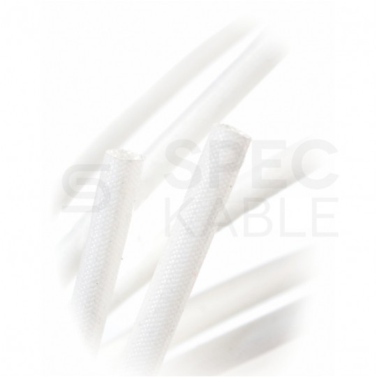 Rurka z włókna szklanego pokryta silikonem odporne w zakresie -10°C + 200°C 1,5/6 10m biała WSG