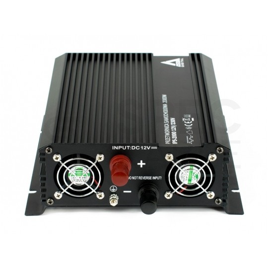 Samochodowa przetwornica napięcia 12V / 230V SINUS modyfikowany 1000/2000W AZO Digital IPS-2000
