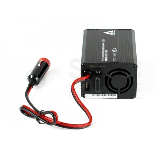 Samochodowa przetwornica napięcia 24V / 230V SINUS modyfikowany 200/400W AZO Digital IPS-400