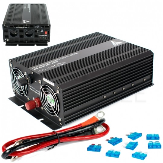 Samochodowa przetwornica napięcia 24V / 230V SINUS modyfikowany 2000/4000W AZO Digital IPS-4000